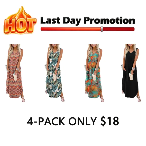 Summer Dresses Maxi Dress Vacation Beach Sundresses 2026 with Pockets SpringStatements