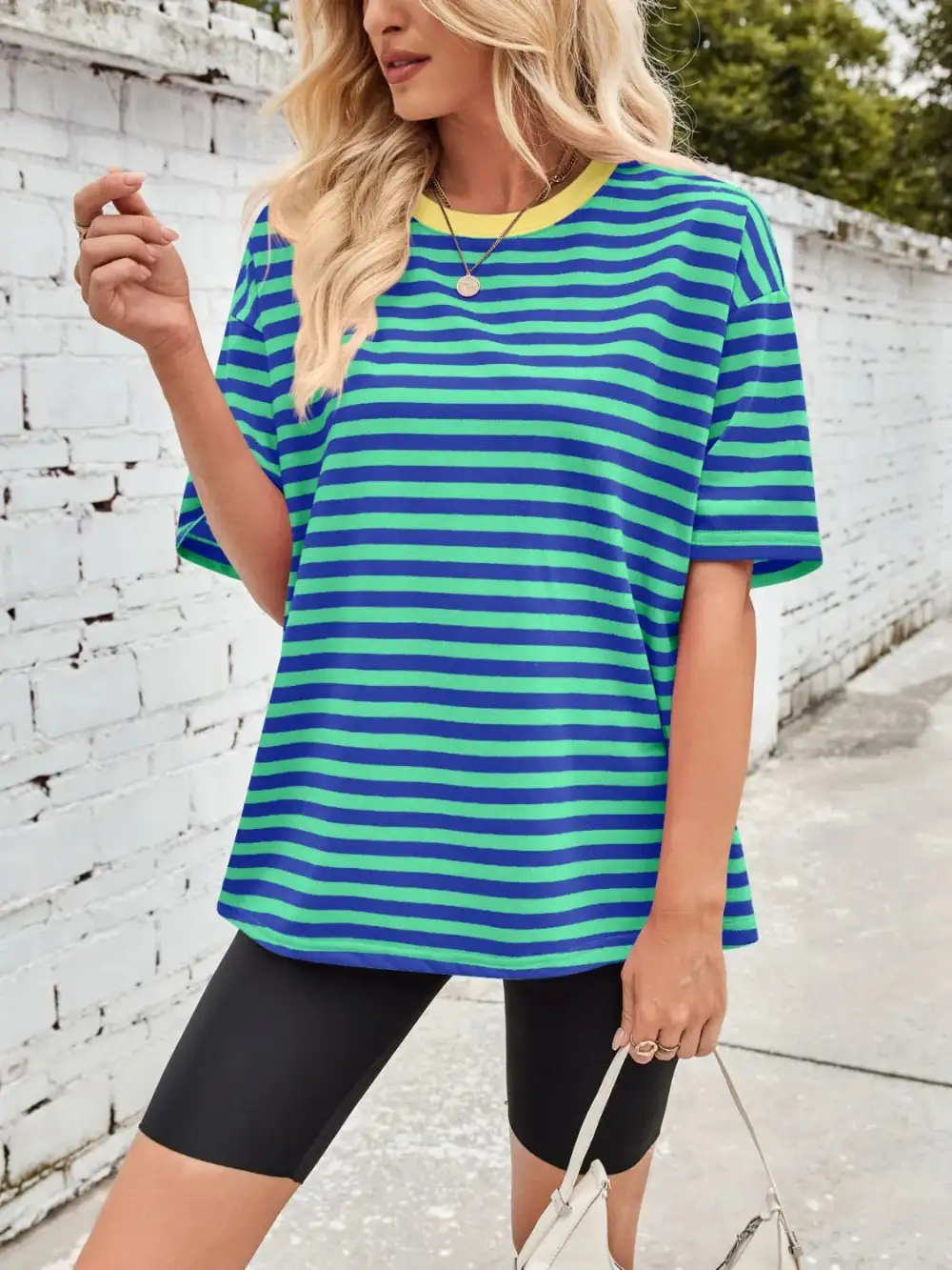 Striped Oversized Casual Tee