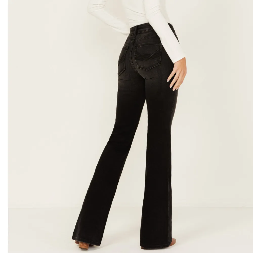 Mid Rise Bootcut Flare Embroidered Jeans