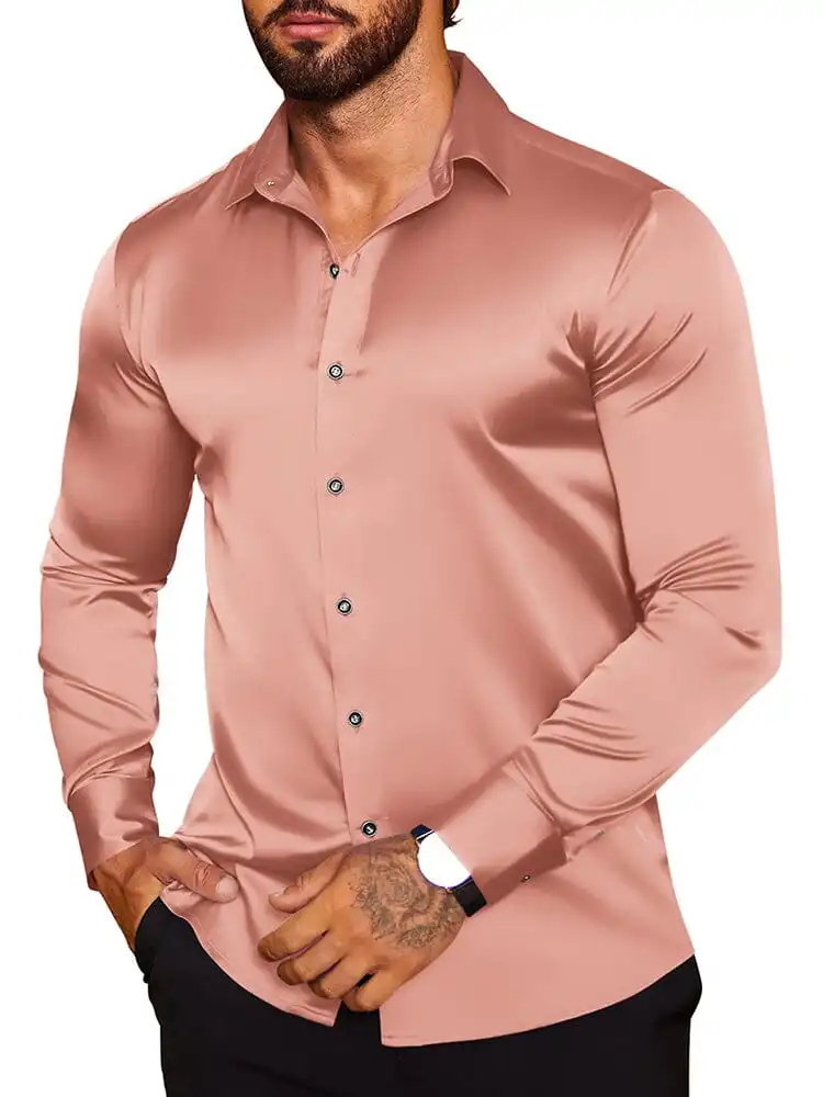 Modern Silk Stain Dress Shirts