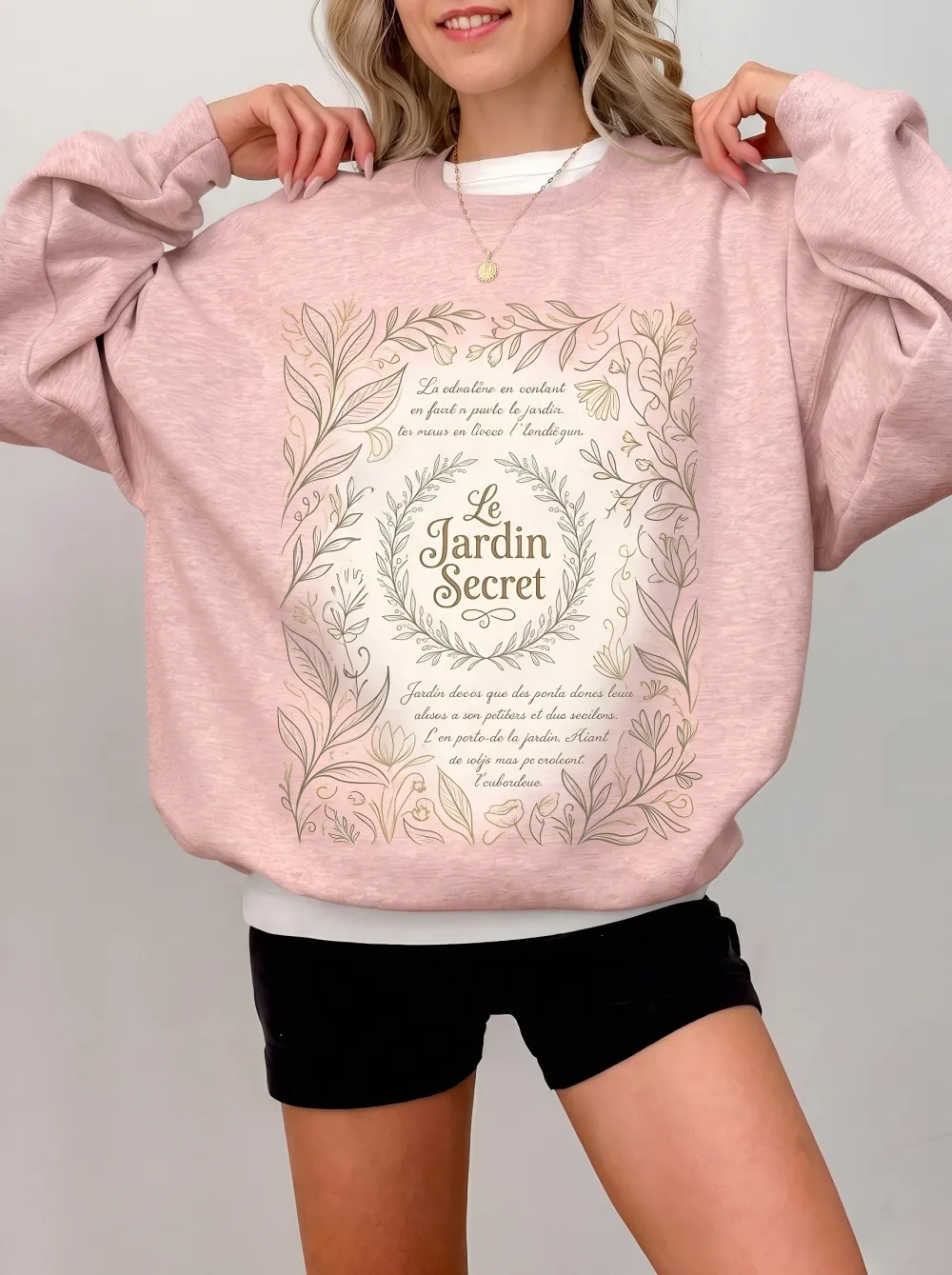 Women's French Garden Lover Le Jardin Secret Printed sweatshirt