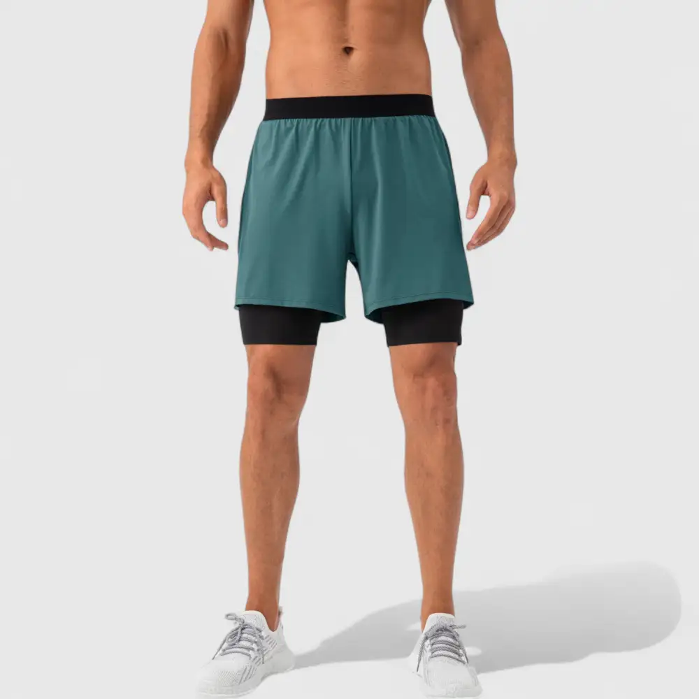 Elastic-Waist Compression Men's Athletic Shorts