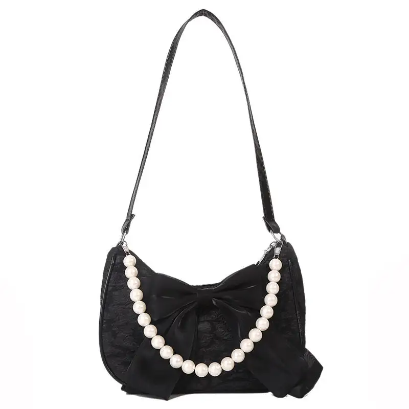 Pearl Bow Casual Shoulder Bag