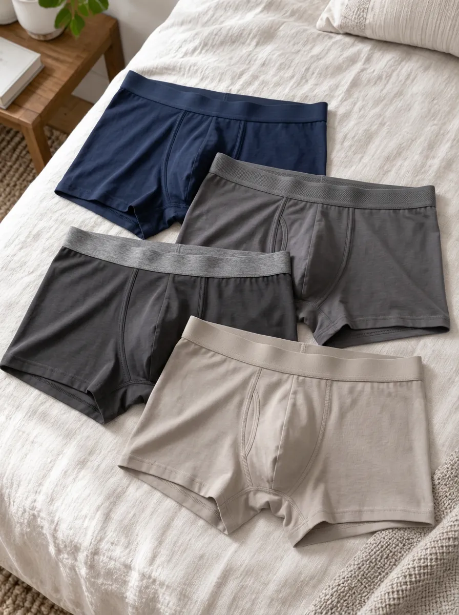 Men's Everyday Basics Minimalist Cotton Boxer Briefs Set