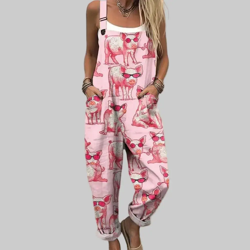 Cozy Printed Relaxed Jumpsuit
