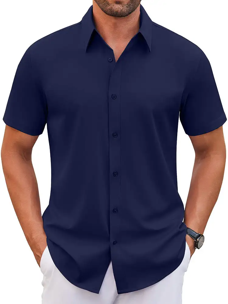 Casual Wrinkle Free Button Down Dress Shirt