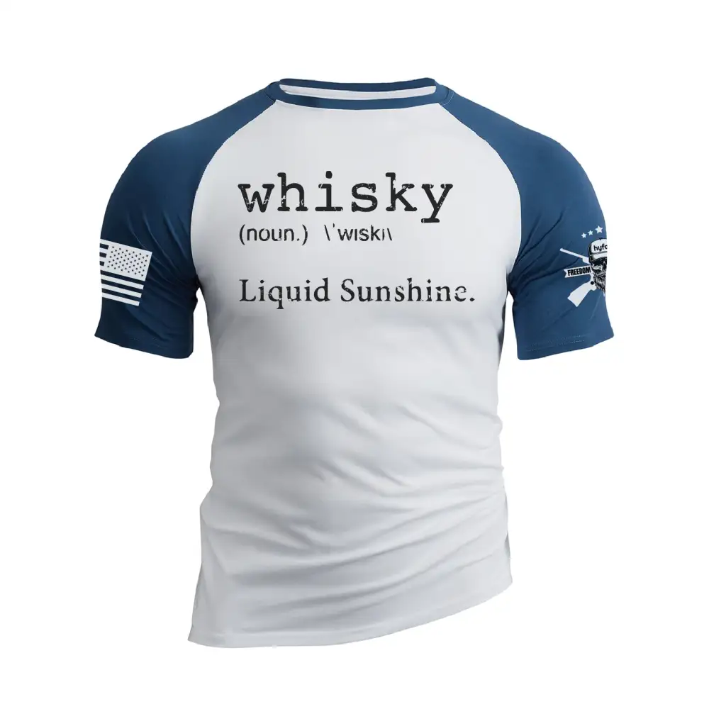 WHISKY LIQUID SUNSHINE RAGLAN GRAPHIC TEE