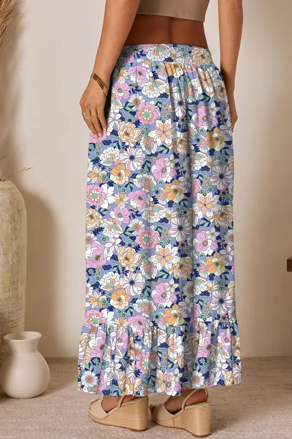 Airy Ruffle Trim Skirt