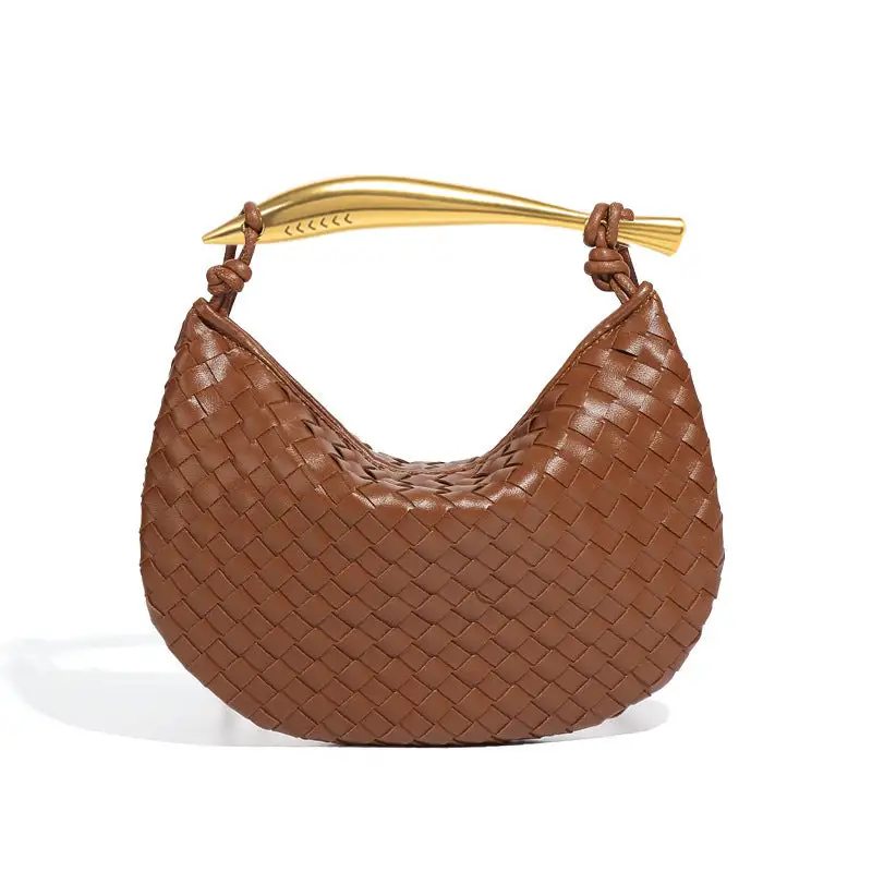 Handwoven Solid Dumpling Bag Casual Tote
