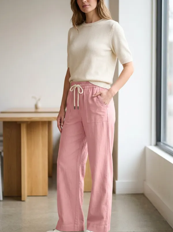 Women's Contemporary Casual Adjustable Drawstring Waist Pants