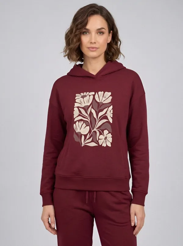 Women's Sage Green Straight-Leg Pants Solid Hoodie & Pants Set