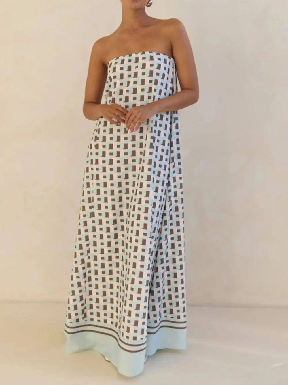 Printed Smocked Maxi Dress