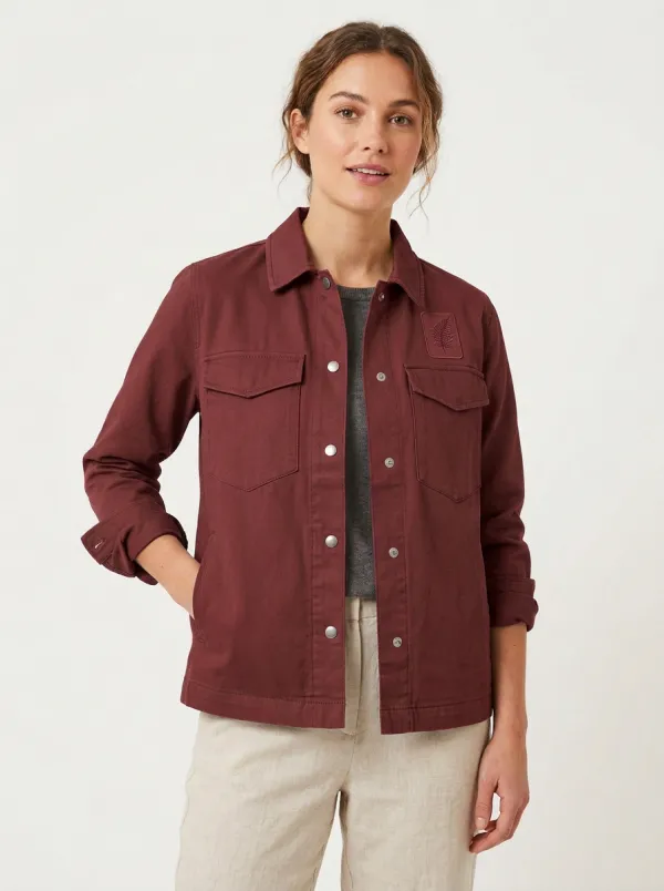Women's Willow Fern Leaf Printed Utility Jacket