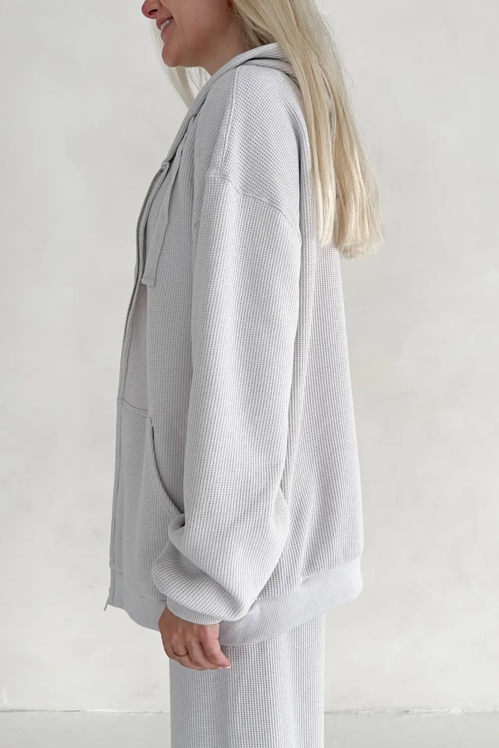 Comfort Shape Waffle Knit Hoodie