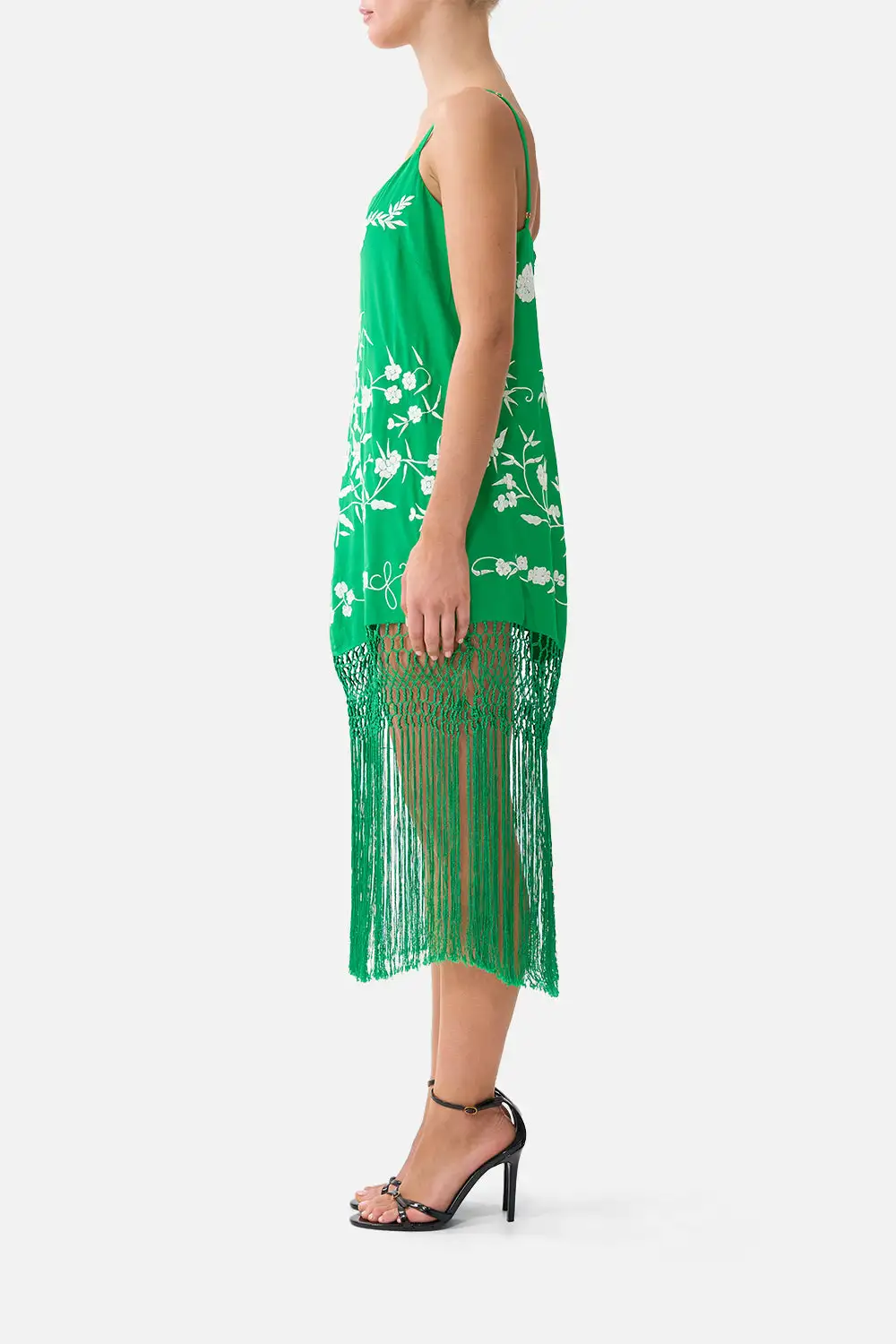 Relaxed Mini Dress with Fringing