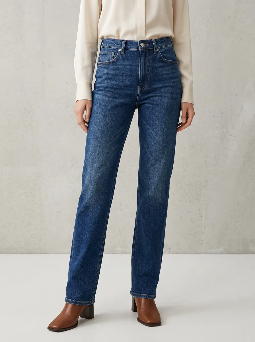 Polished Modern Women's Straight-Leg Jeans