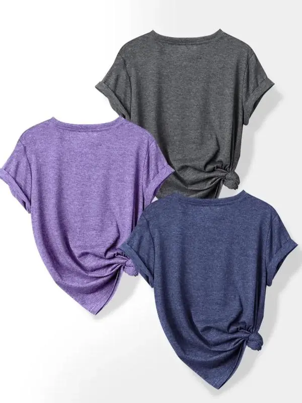 Women'S Heart Print Tee, Casual Short Sleeve T-Shirt For Daily Wear, Ladies Clothes For All Seasons, Graphic Tees, Women swear