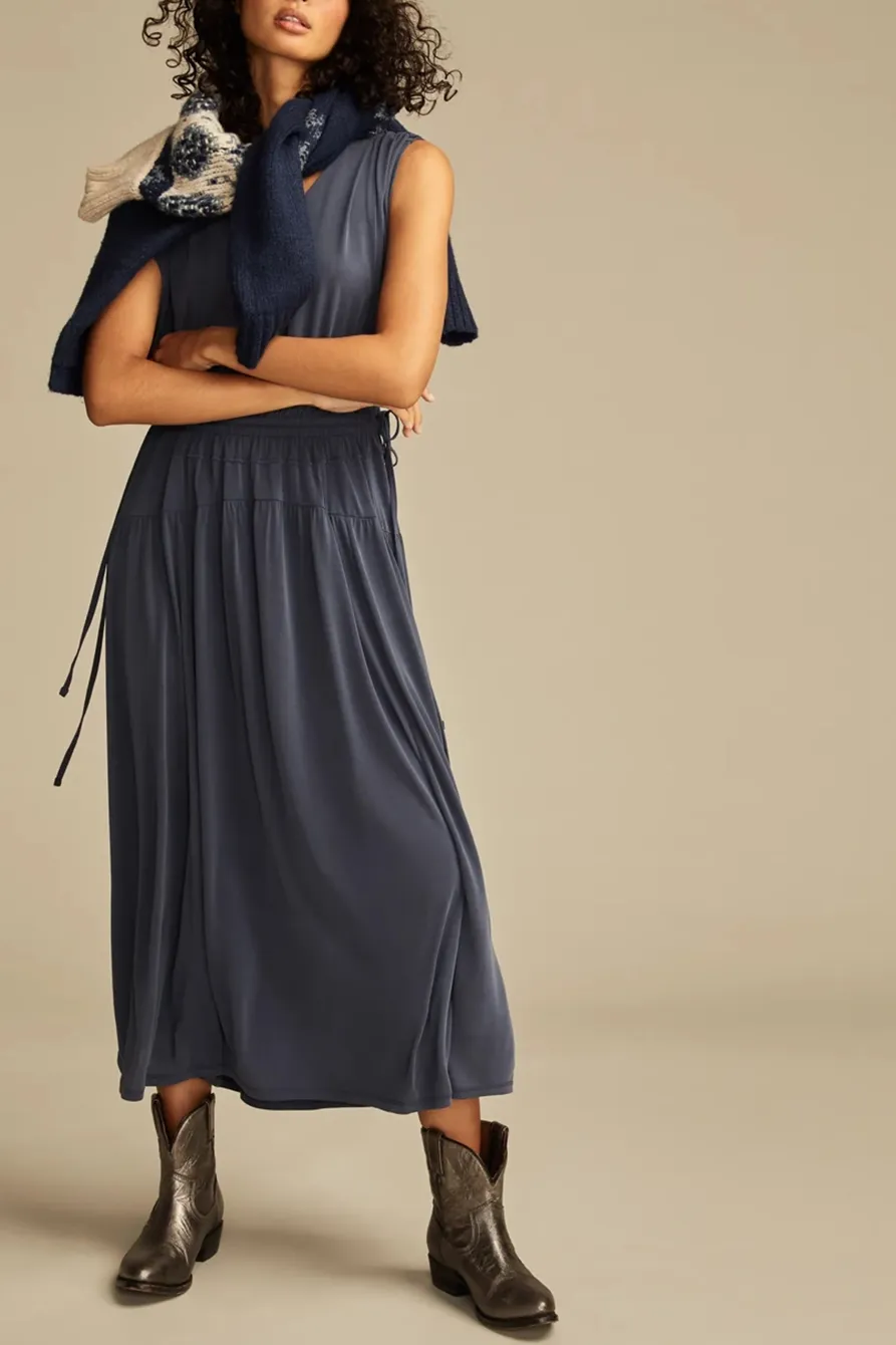 Loose Sandwash Ruched Dress