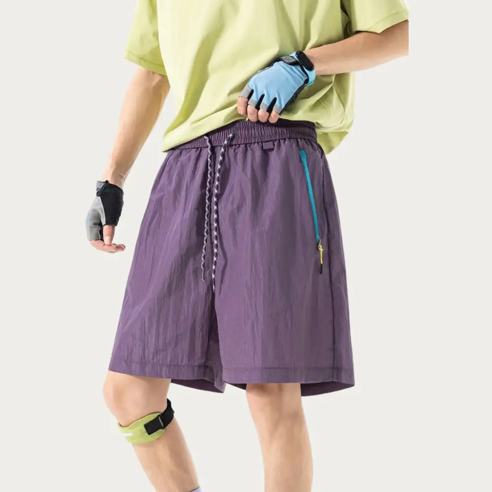 Relaxed Drawstring Pocketed Lightweight Men's Athletic Shorts