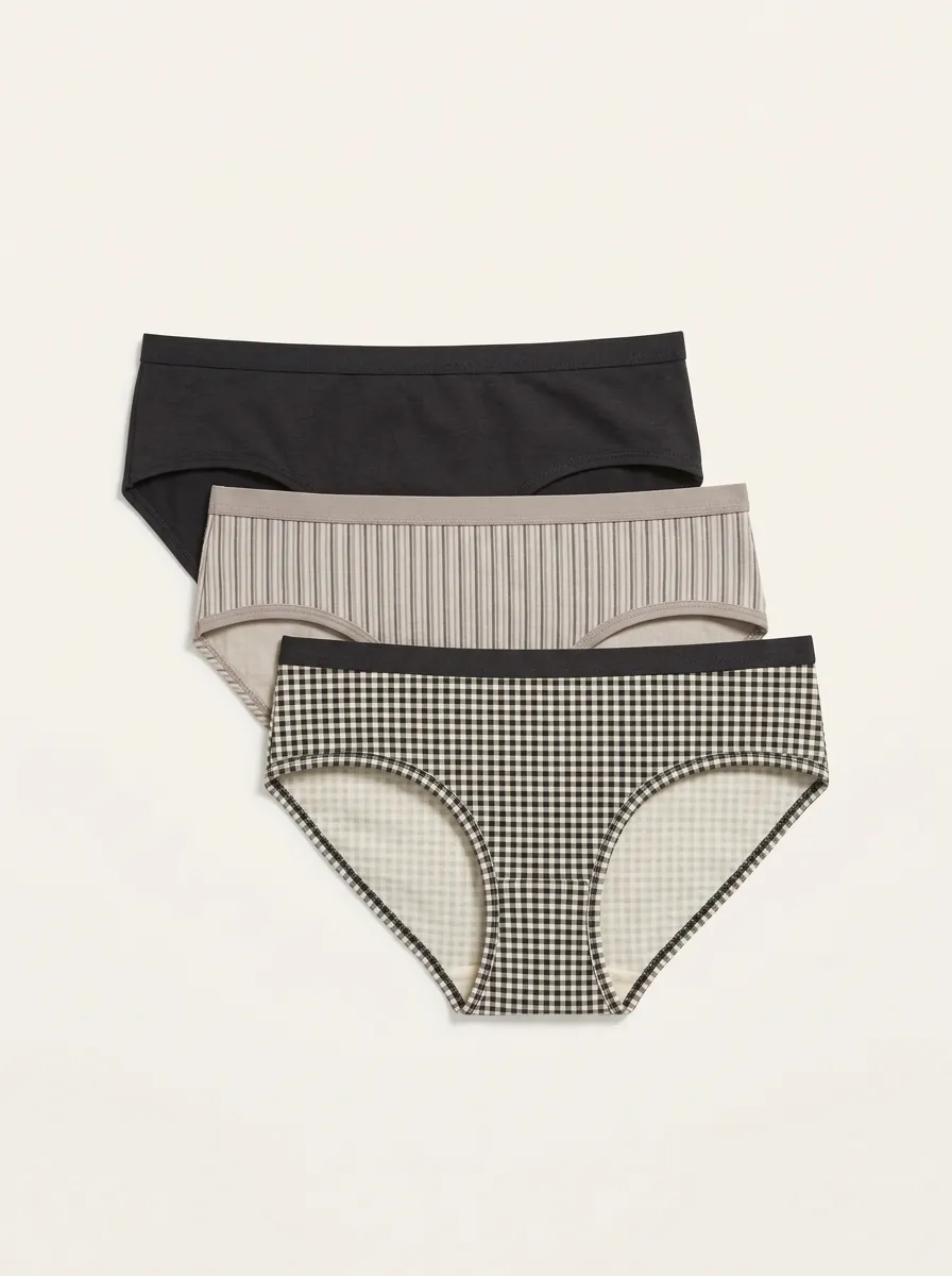 Gingham Striped Panty Set