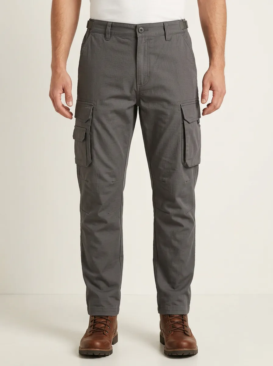 Men's Tactical Outdoor Grey Multi-Pocket Cargo Pants