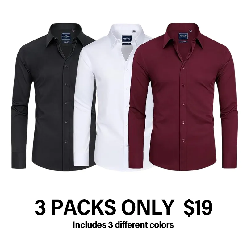 Men's Formal Long-sleeved Button-down Shirt