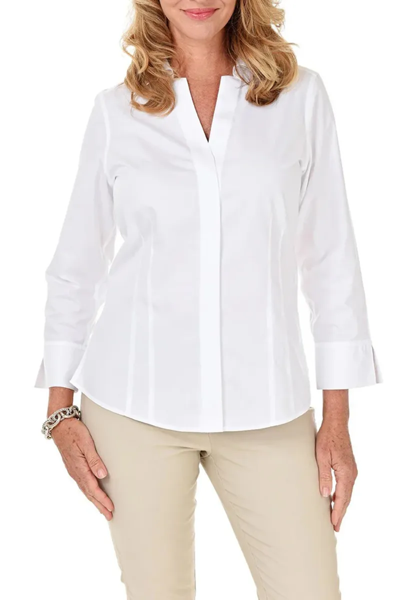 Deep V Neck Non-Iron Shirt