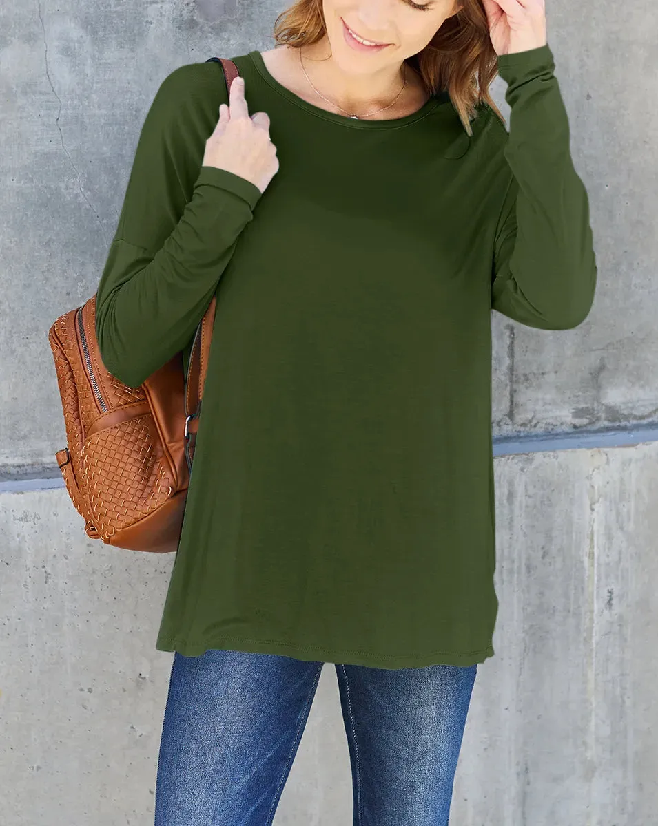 Round Neck Dropped Shoulder T-Shirt
