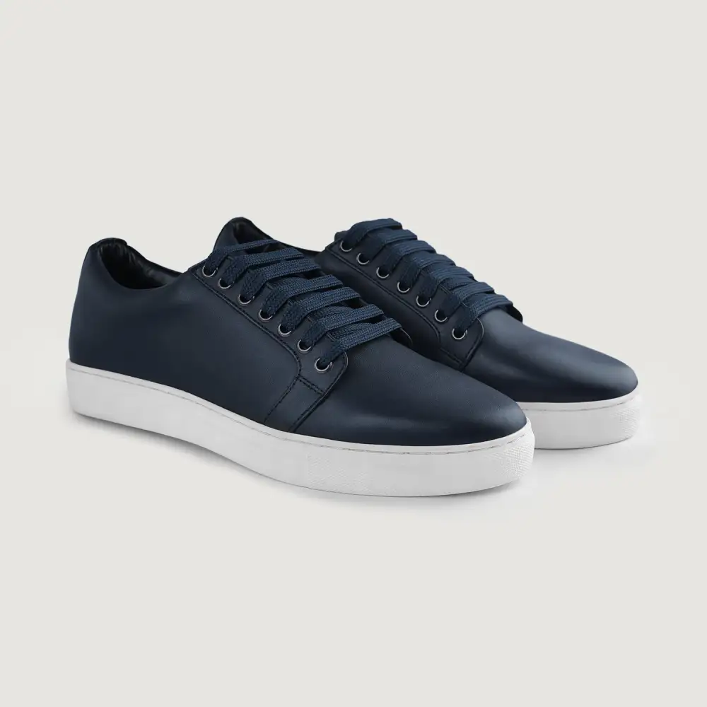 Refined Leather Low Top Sneakers