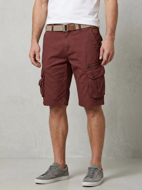 Men's Khaki Multi-Pocket Tactical Cargo Shorts