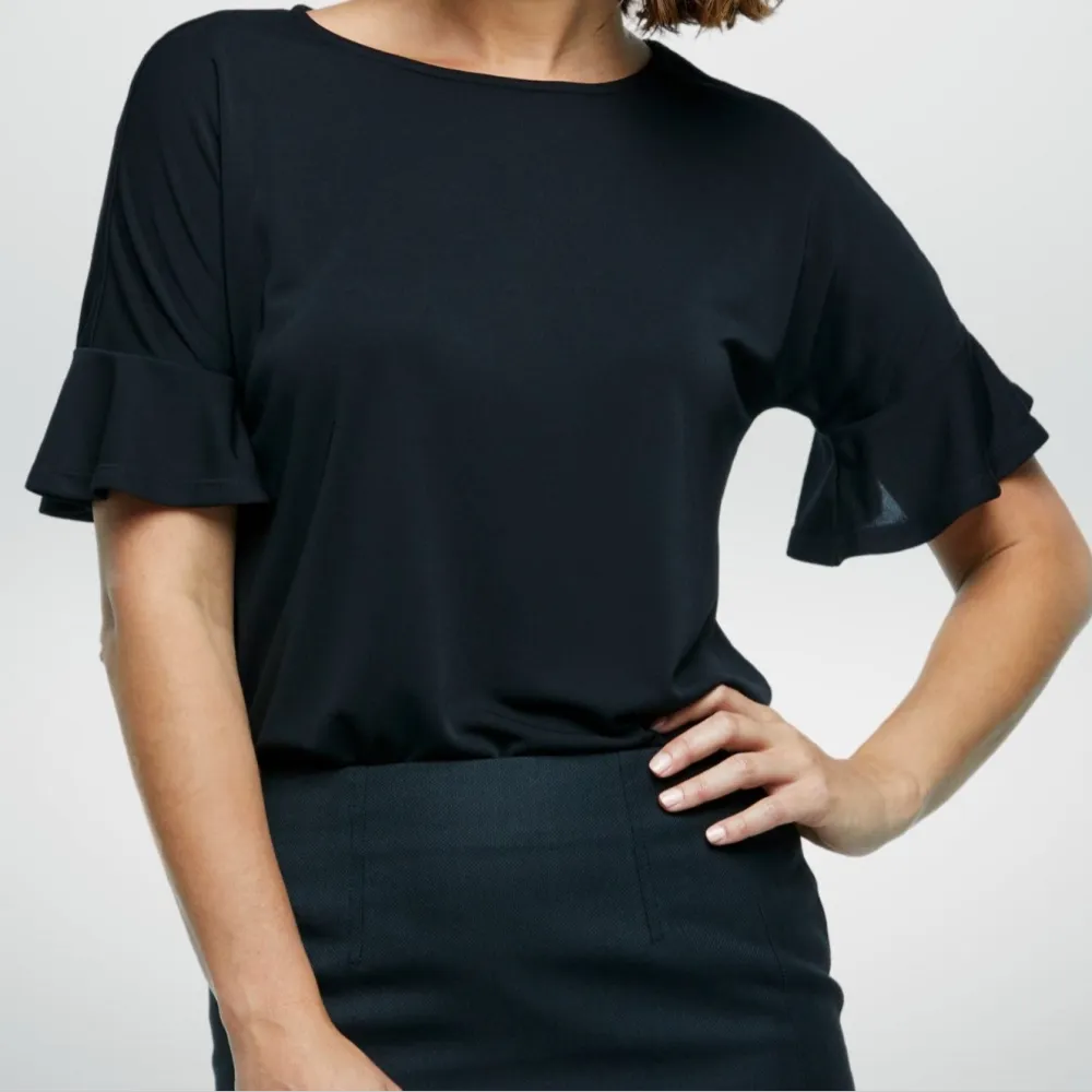 Women's Matte Jersey Round Neck Blouse