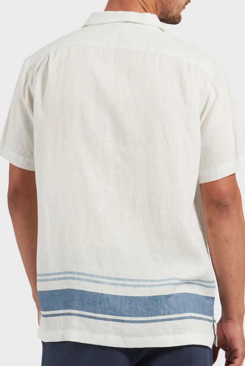 Charlie Short Sleeve Shirt-White/peach