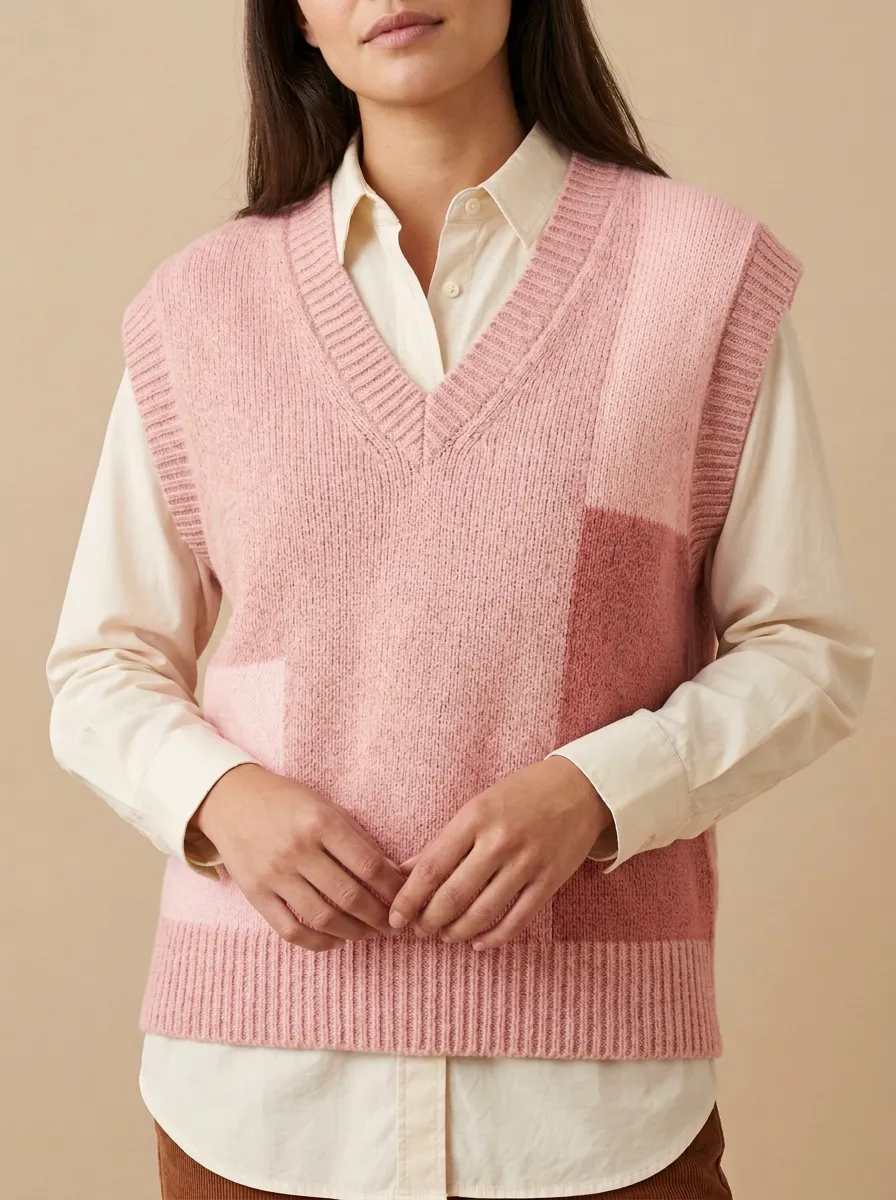 Colorblock Sweater Vest
