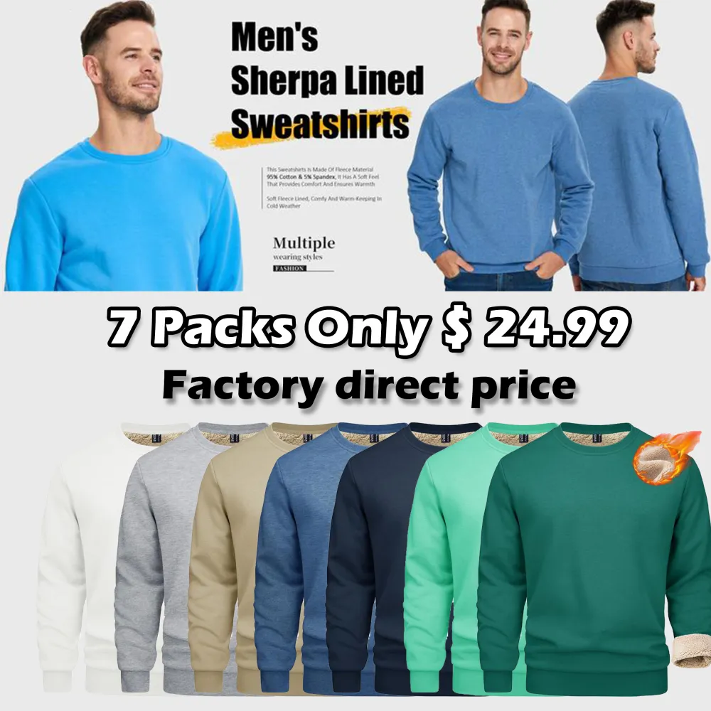 🧥 Men’s Sherpa Lined Sweatshirt – Cozy Warmth, Everyday Style