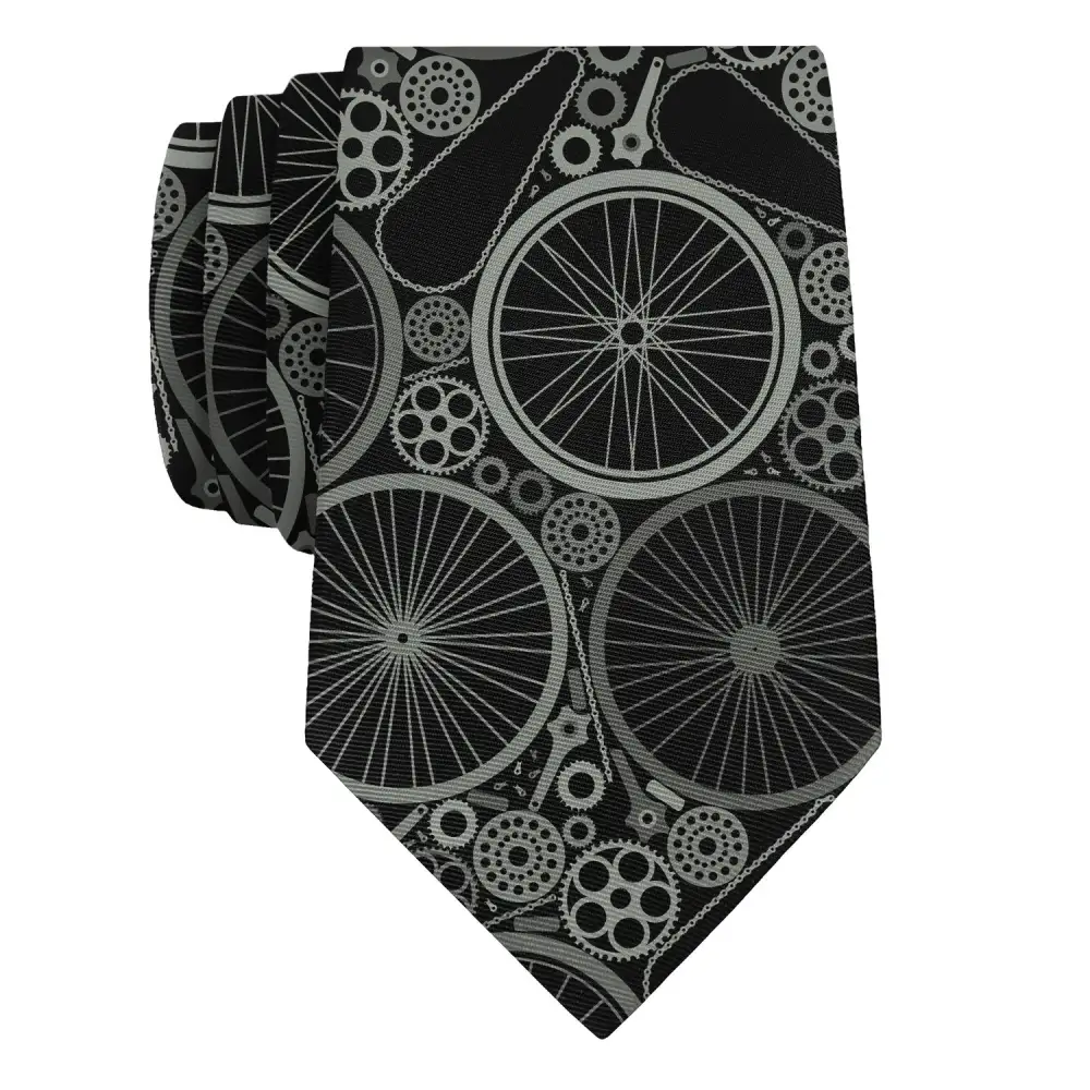 Bicycle Parts Pattern Necktie
