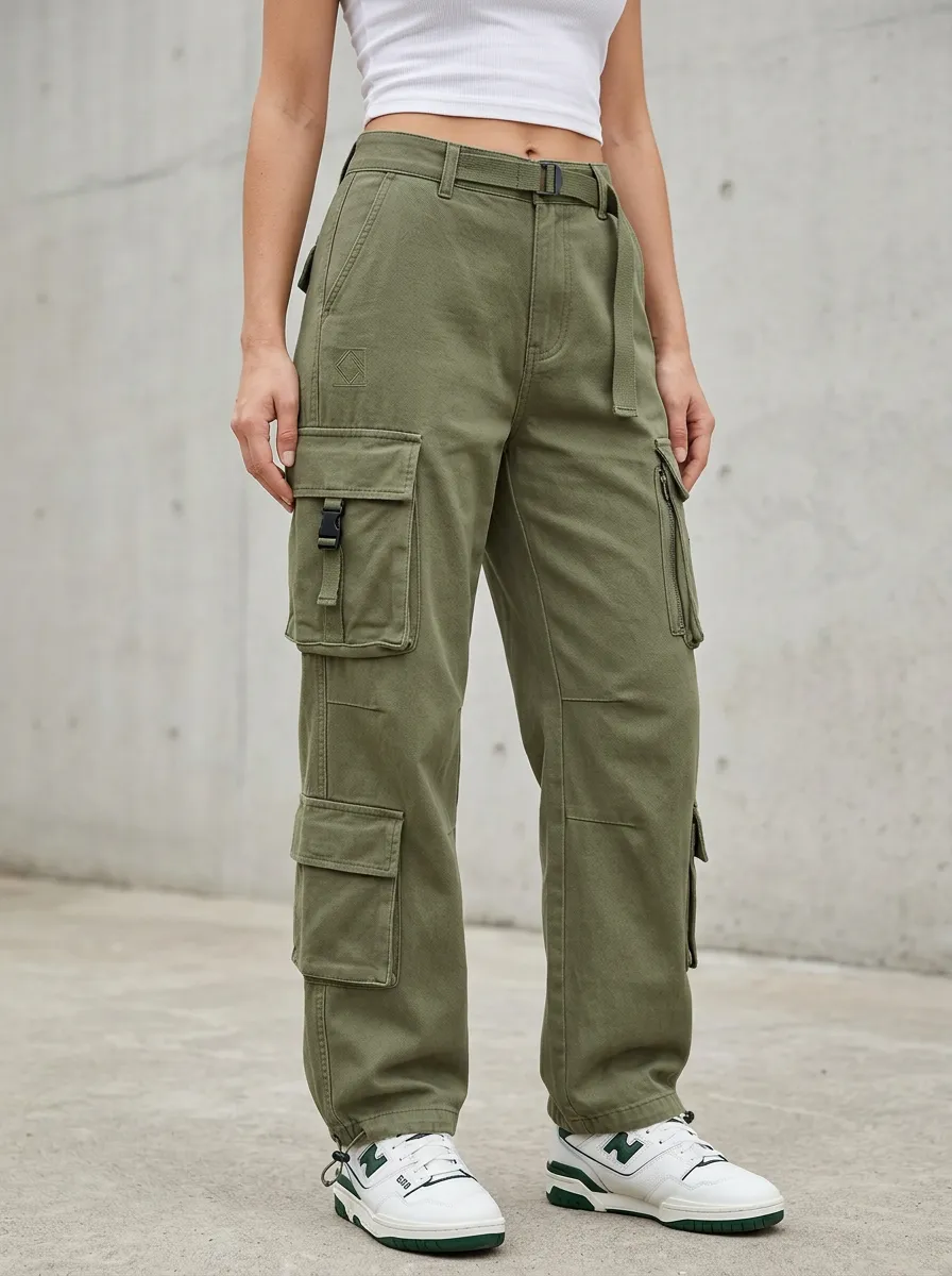 Flexible Multi Pocket Silhouette Women's Multi Pocket Cargo Pants