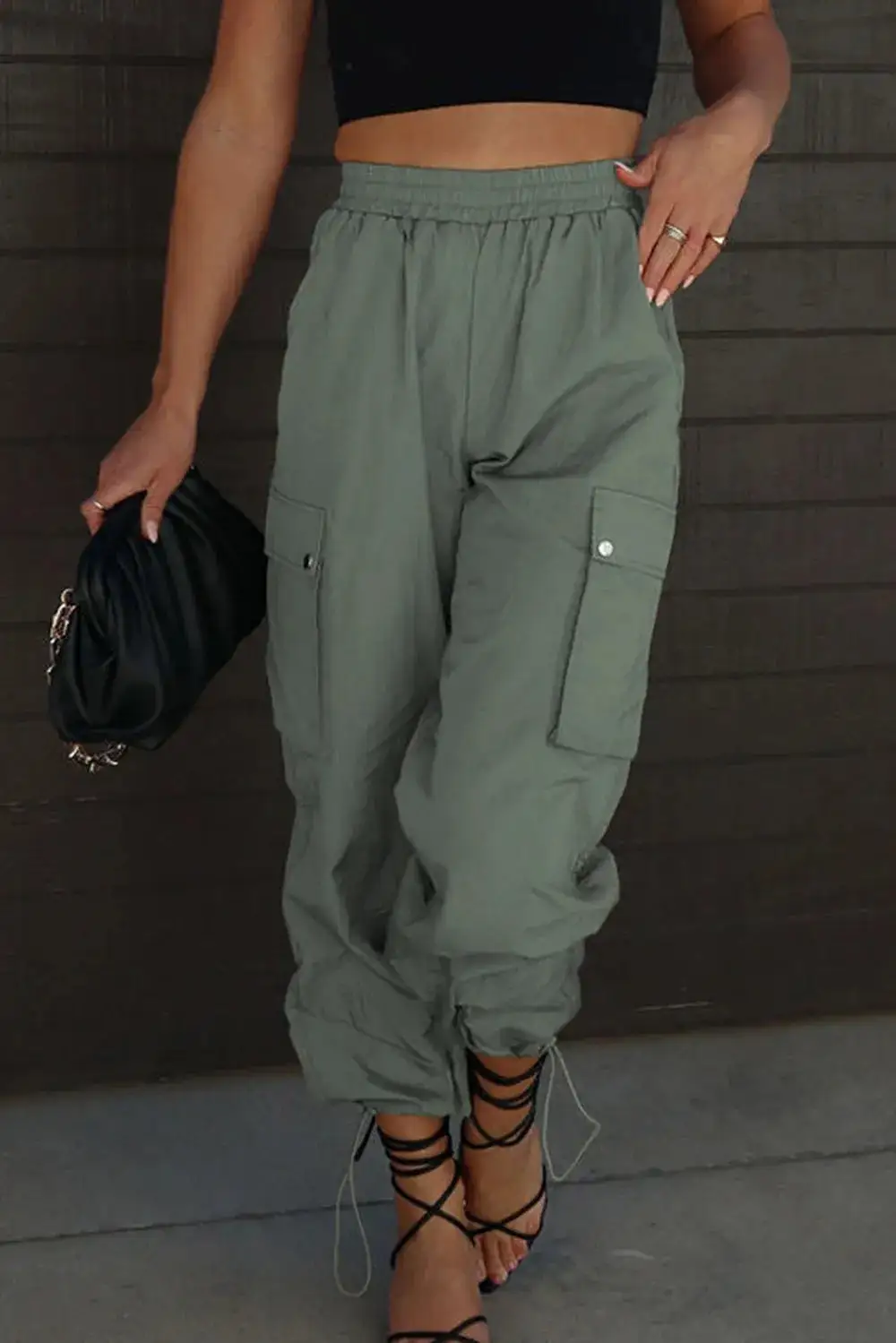 Easy High Waist Drawstring Pants