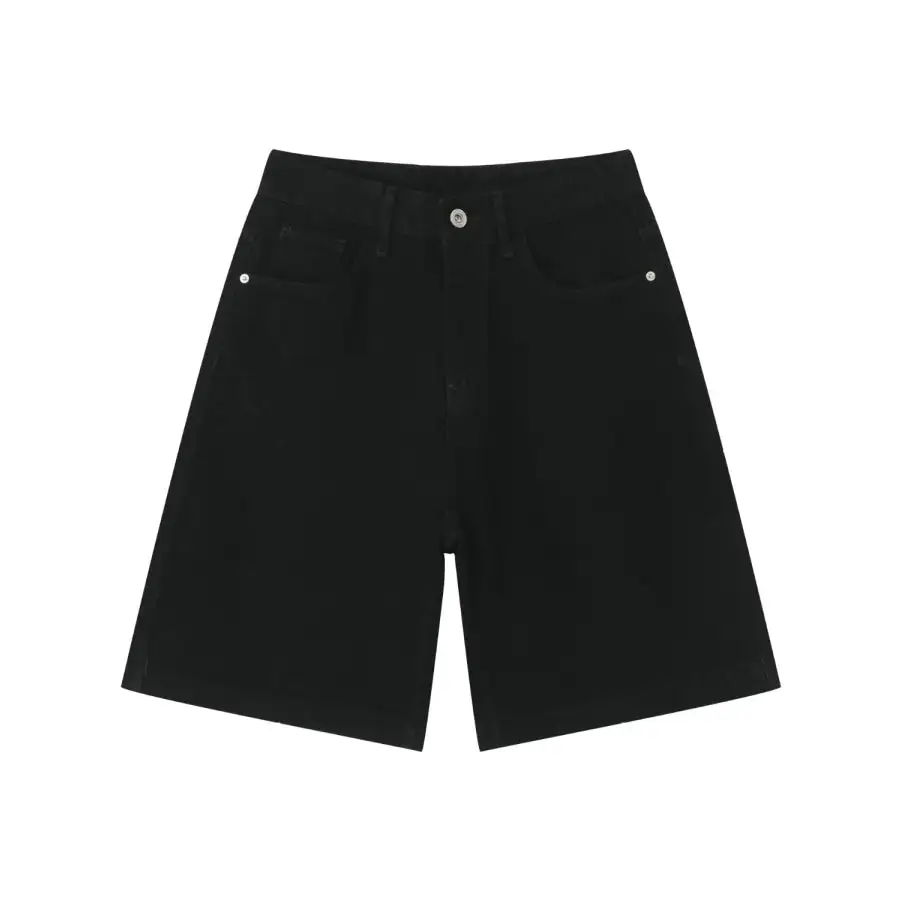 Refined Men's Washed Denim Shorts with Pockets