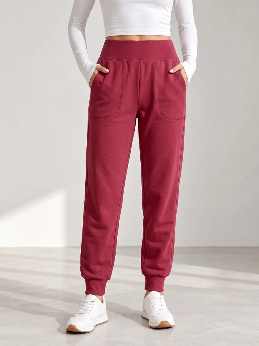 Women's Burgundy Joggers