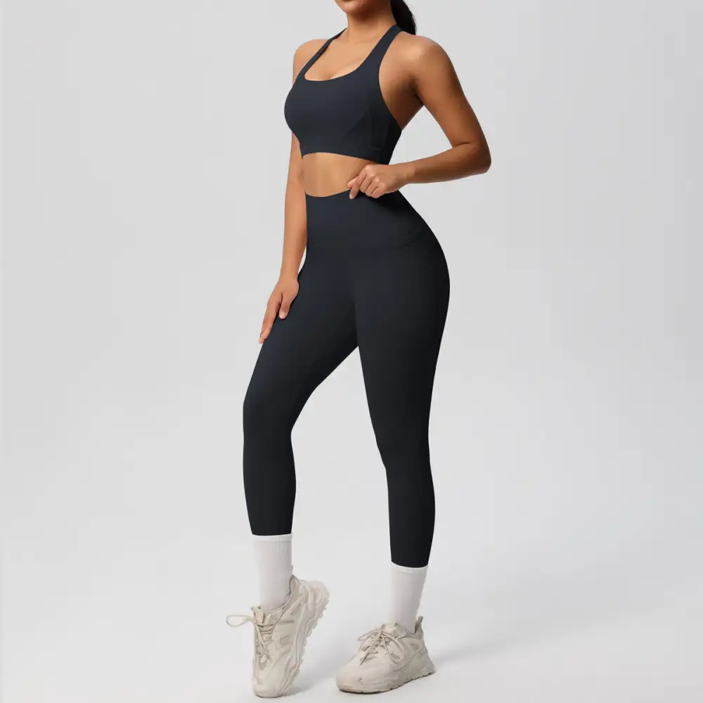 Backless Yoga Two-Piece Bra and Vest Active Set
