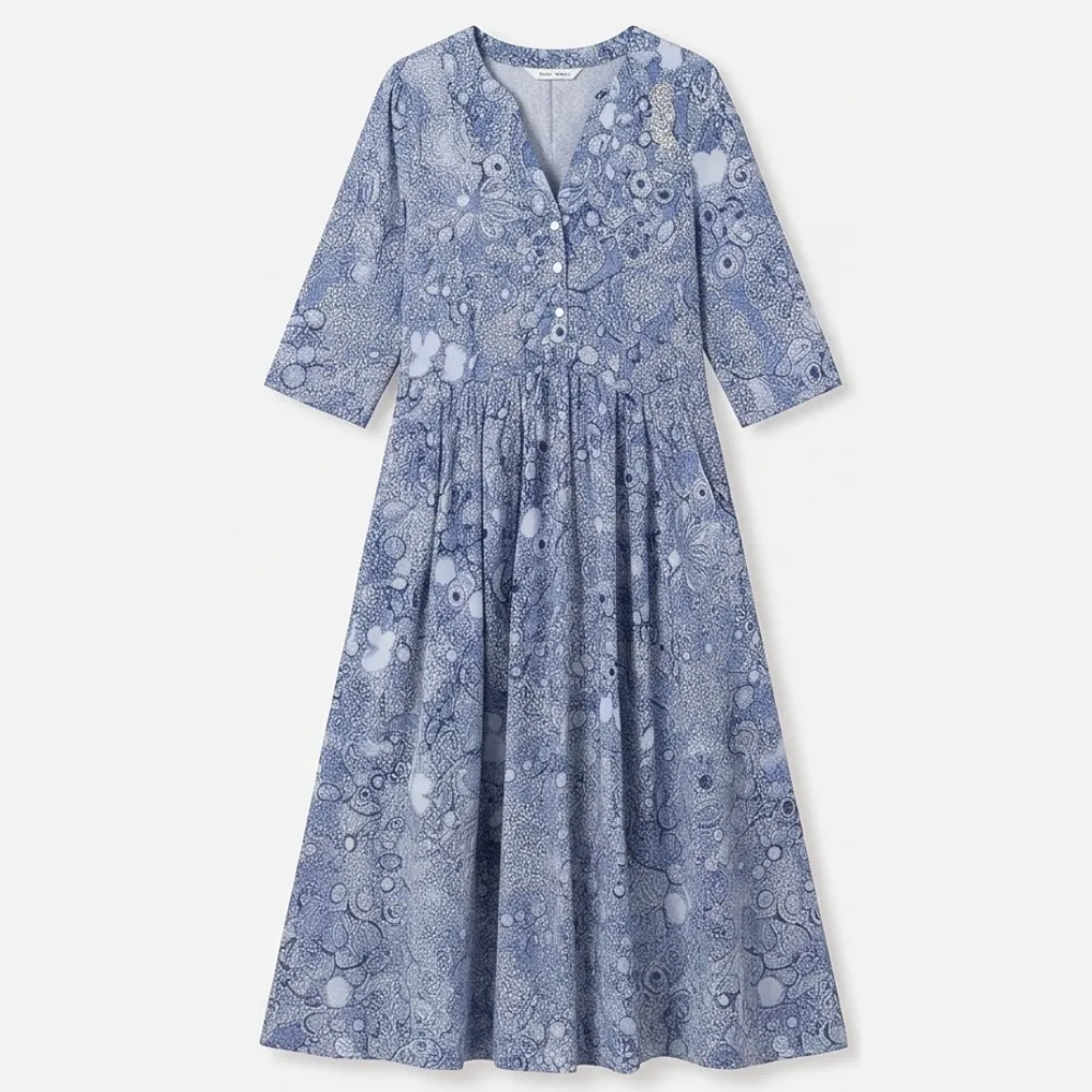 Pocket Floral Flattering Midi Dress