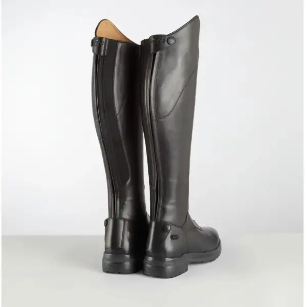 Leather Lace-Up Tall Riding Boots