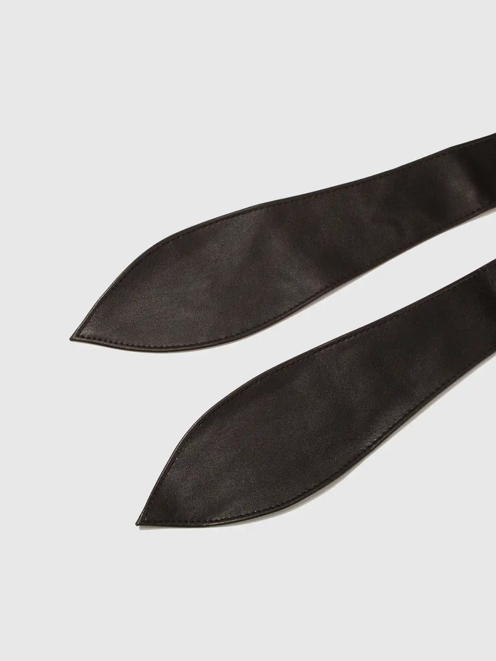 Black Imitation Leather Belt
