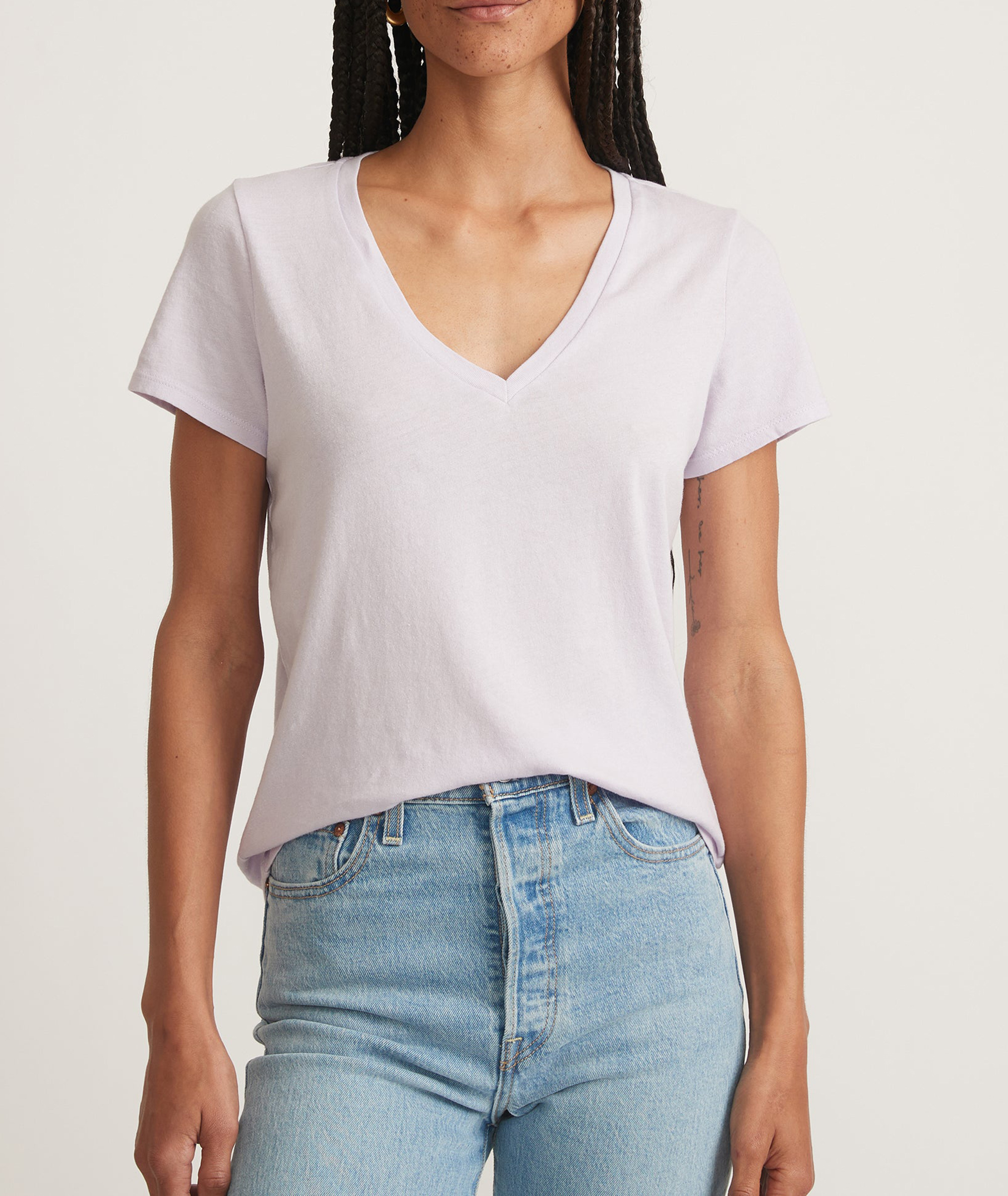 Short Sleeve V-Neck Casual Tee