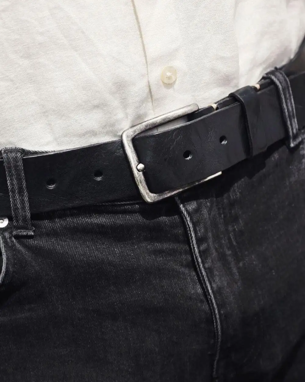 Rugged Classic Leather Waist Belt