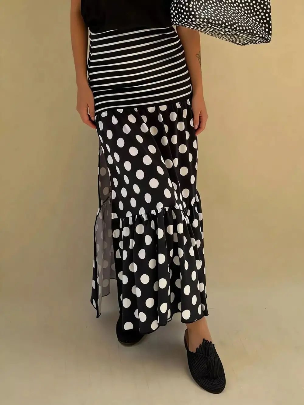 Softline Printed Polka Skirt