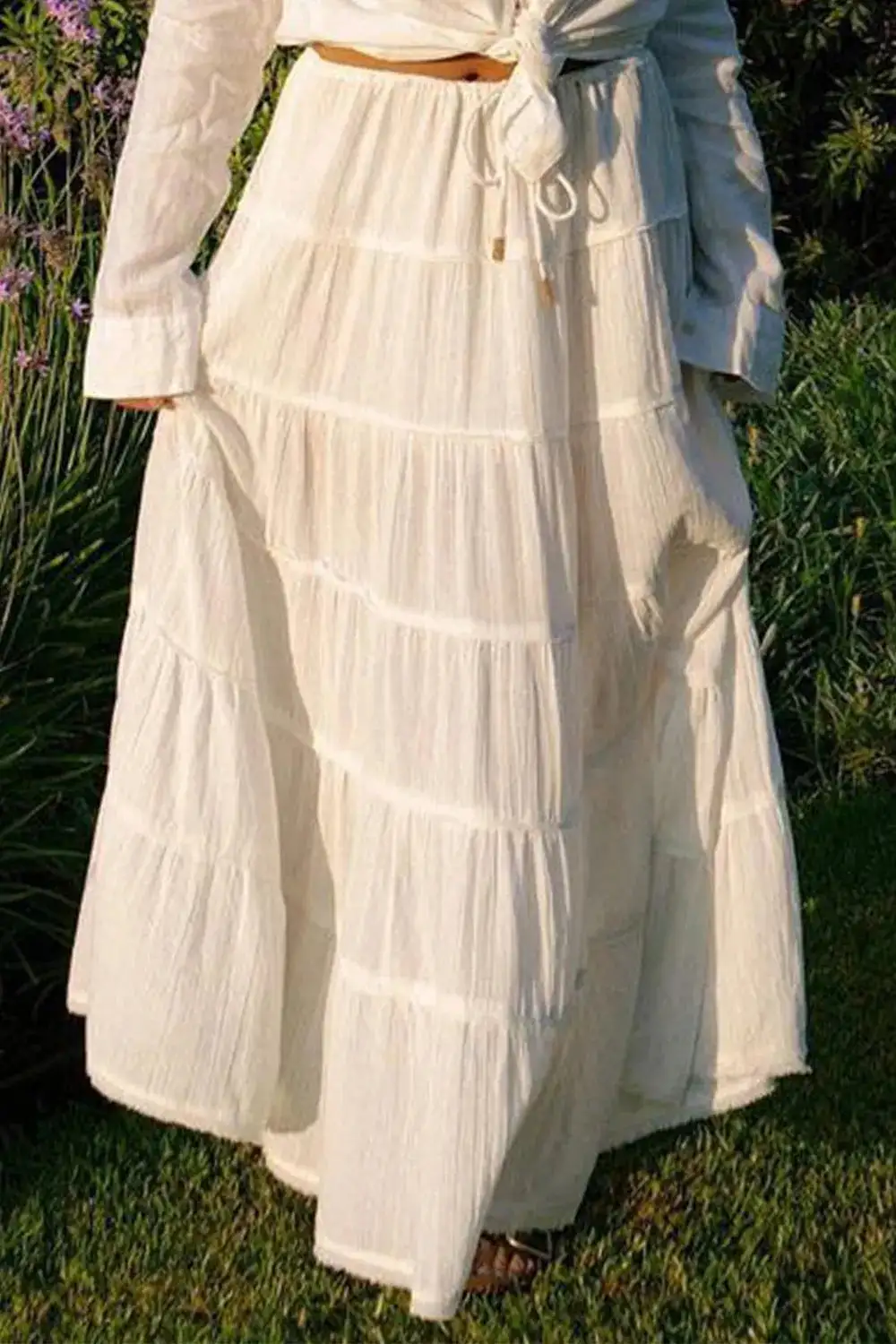 Quiet Drawstring Bohemian Skirt