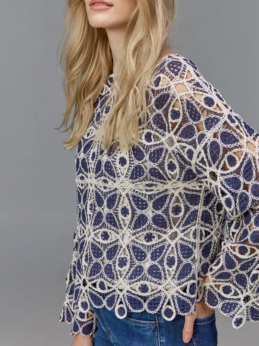 French Style Boat Neck Top for Women