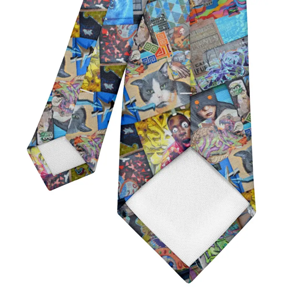 Refined Street Art Pattern Necktie