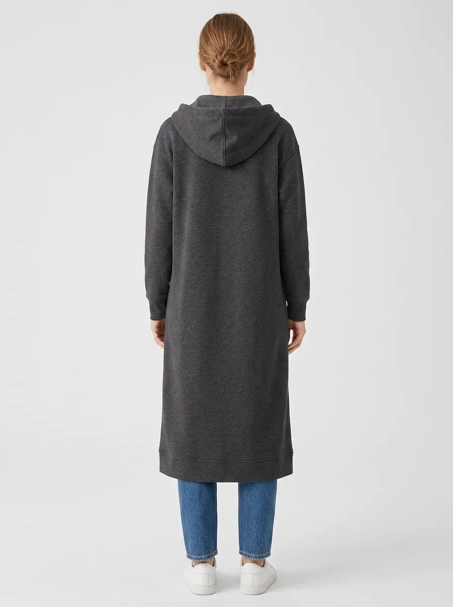 Weekend Printed Long Hooded Coat